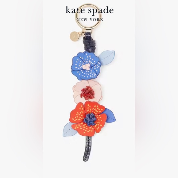 Kate Spade Dotty Bloom  Embellished Key Fob NWT - Picture 1 of 6